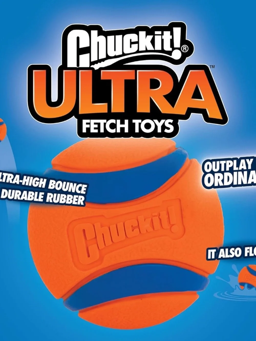 Chuckit! Ultra Ball 2-Pack Small Durable Fetch Dog Toys NWT